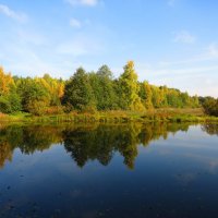 Зеркало осеннего озера :: Андрей Снегерёв
