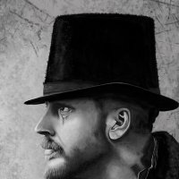 Портрет Edward Thomas Hardy чёрно-белый профиль :: Наталия Львова