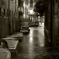 Дождливая зимняя ночь в Венеции :: Юрий Вайсенблюм