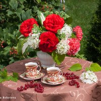 Розы и красная смородина :: Ольга Бекетова