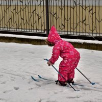 Маленькой лыжнице за технику скольжения 5+++! :: Татьяна Помогалова