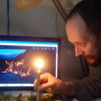Медитация со свечой у костра в горах...!.. :: Alex Aro Aro Алексей Арошенко