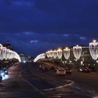 Москва. Большой Москворецкий мост в праздничном  убранстве... :: Наташа *****