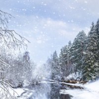 Снежный пейзаж :: Александр Игнатьев