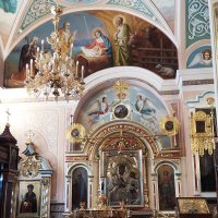 Предел Божьей Матери - фреска и икона .(слева от алтаря) :: tamara 