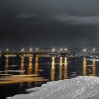 Ночь..Рыбинск ..Волга...Мост... :: Геннадий Батурин