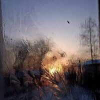 За окном морозный закат. :: Владимир Михайлович Дадочкин