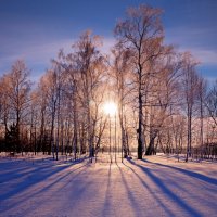 Зима, морозный закат :: Андрей Хаймин