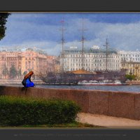 My magic Petersburg_00451_Стрелка В.О. с видом на Мытнинскую наб. :: Станислав Лебединский