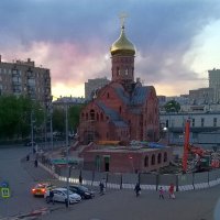 Строительство храма в честь Казанской иконы Божией Матери :: Ольга Довженко