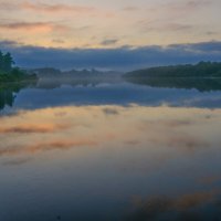Скромный закат на реку Ока :: Георгий А