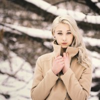 Блондинка в зимнем лесу :: Павел Сытилин