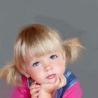 Портрет выполнен в цифровой живописи под Акварельный рисунок. . Девочка . :: Елена Елизарова