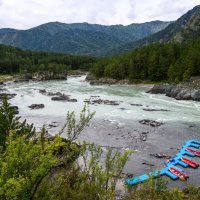 Слияние реки Катунь и Чемал :: Константин Шабалин