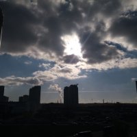 Вид из моего окна на затмение солнца. Время 13.35 :: Galina Solovova