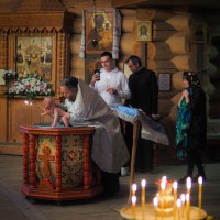 Крещение младенца в церкви Покрова Пресвятой Богородицы в усадьбе Богословка :: Магомед .