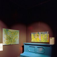 Уголок с голубым пианино и картинами Ван Гога :: M Marikfoto