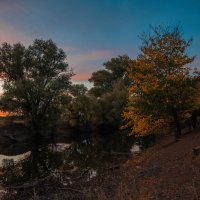 Осенний закат в Волго-Ахтубинской пойме. :: Дина Евсеева