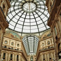 Галерея Galleria Vittorio Emanuele II 47-метровый купол Милан Италия :: wea *