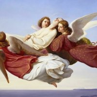 Тело святой Екатерины Александрийской, возносимое ангелами в рай. -   Генрих Мюке (1806-1891) :: Gen Vel