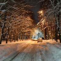 Зима в Обнинске, вечер :: Иван Литвинов