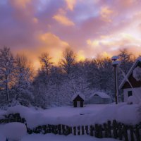 Зимний вечер в Björkudden :: liudmila drake
