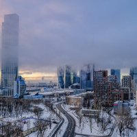 Панорама Москва-Сити в морозный день :: Георгий А