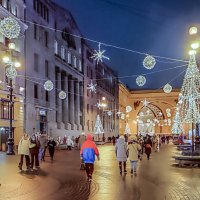 Праздничное оформление Большой Морской улицы у Арки Главного Штаба :: Стальбаум Юрий 