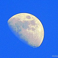 Растущая луна в вечернем небе. :: Валерьян Запорожченко