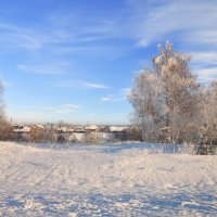 Покрыты снегом дома, деревья :: Василий Колобзаров