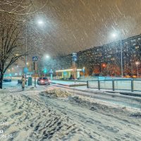Ночной снегопад в Белгороде :: Игорь Сарапулов