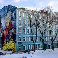 Фреска на торце дом на ул. Волхонка :: Георгий А