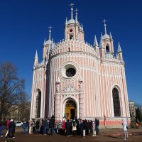 Чесменская церковь в Вербное воскресенье! :: Anna-Sabina Anna-Sabina