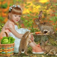 Зайцы и морковка :: adika 