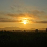 Шикарный золотой восход ранним утром :: Татьяна Маркова