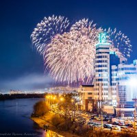 Салют в день победы в Иркутске... :: Алексей Белик