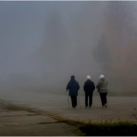 Вечерняя прогулка в тумане. :: Валентин Кузьмин