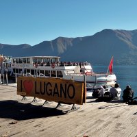 Живописное озеро Lago di Lugano Лугано Швейцария :: wea *