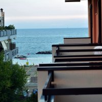 Римини. Вид с балкона отеля на Адриатическое море. :: Ольга Довженко