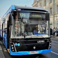 Синий троллейбус стал электробусом... :: Анатолий Колосов