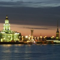 Парад петербургских башен белой ночью 2008 года :: Стальбаум Юрий 