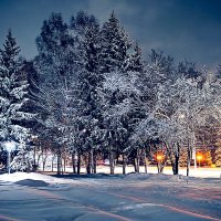 вечер, снег :: Евгений Фролов