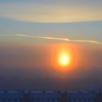 Туманный рассвет в январе :: Татьяна Лютаева