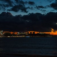 Зимний закат на море. :: Владимир Лазарев