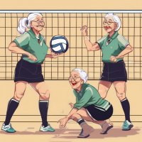 Старушки играют в волейбол :: Стальбаум Юрий 