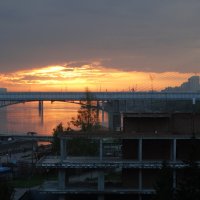 Закат в Новосибирске. Вид из окна отеля :: svk *