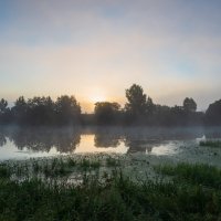 Туманное утро на реке Дубне. :: Виктор Евстратов