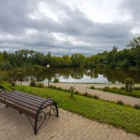 Пасмурный день на пруду :: Александр Синдерёв