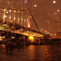 Фрагмент моста через Москву - реку ночью :: Нина Червякова