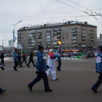Олимпийский огонь в Новосибирске :: Марина Коноферчук